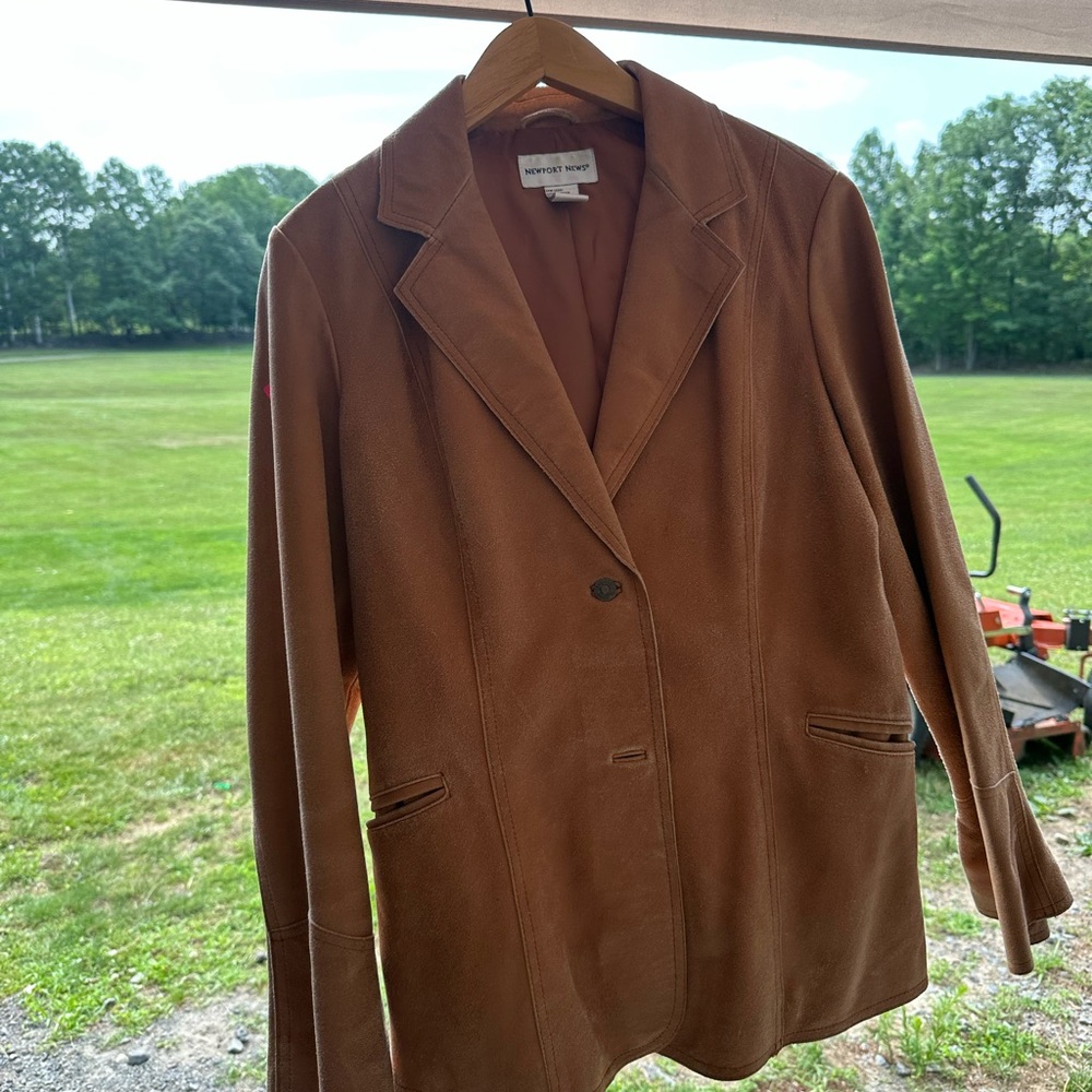 Newport News Tan Leather Jacket